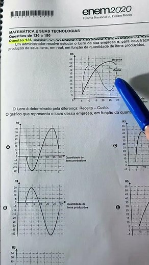 Interpretação de gráficos na matemática do ENEM.