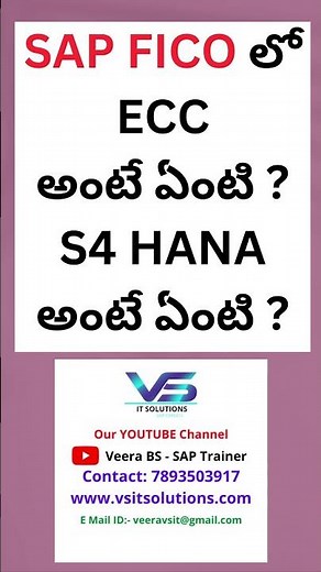 SAP FICO S4 HANA Training in Telugu | SAP FICO in Telugu | SAP FICO Training by Veera BS