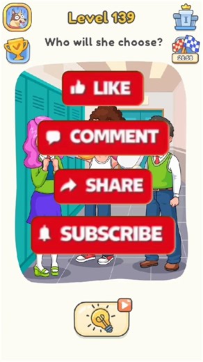 Dop 2 (Delete One Part) Level-139 who will she choose #viralvideo​ #shortsfeed​ #shorts​