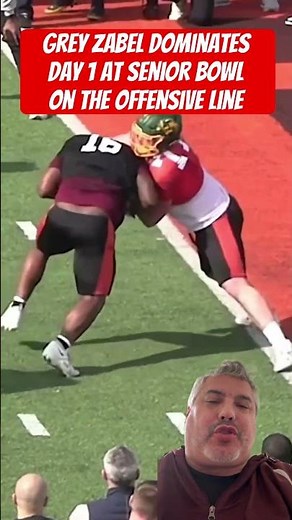 Grey zabel dominates day 1 at Senior Bowl on the offensive line