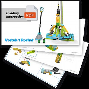 Vostok 1 Rocket WeDo 2.0 Project PDF Building instruction | ROBORISE-IT Robotics Education