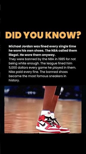MJ was fined every time he wore Air Jordan🤯 #nba