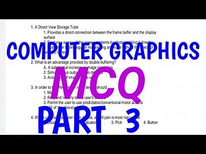 Computer graphics MCQ questions Part 3
