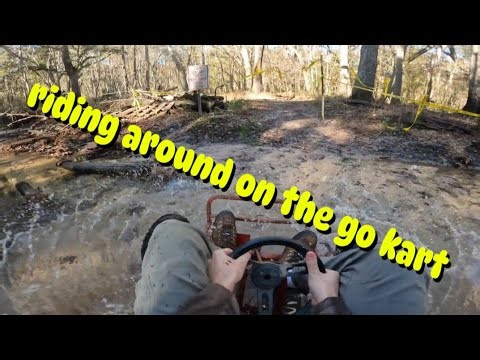 trail riding with the go kart