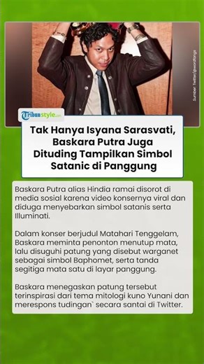 Tak Hanya Isyana Sarasvati, Baskara Putra Juga Dituding Tampilkan Simbol Satanic di Panggung