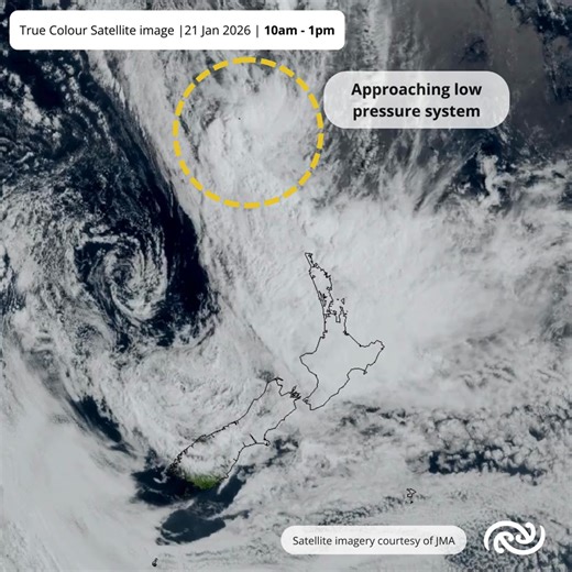 A zoomed-out view shows the low of tropical origin to the north of the country still on its way This means there is plenty more rain to come, with the evening and overnight period looking very wet Updates can be found on the MetService app or at www.metservice.com/warnings/home | MetService New Zealand