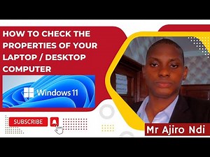 How to check your laptop properties (windows 11/10)