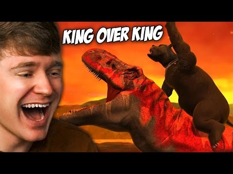 Reacting to KING OVER KING the DINOSAUR BATTLE!