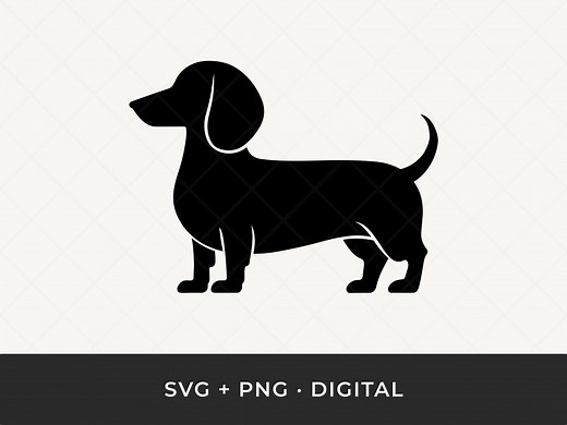 Dachshund SVG: Sausage Dog Clipart, Weiner Dog Outline Cut File for Cricut - Etsy