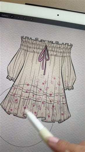 Procreate fashion sketch #FashionDesigner #Procreate #procreateart #procreatebrushes #Tutorial