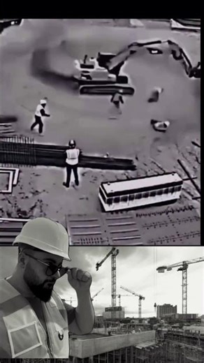 🚨Runaway Excavator vs. Construction Workers 🤯 #automobile #excavator