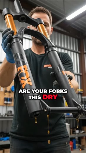 The Mark List on Instagram: "Your fork oil is bone dry and you don't even know it 💀 I see forks with 2-3 drops left ALL THE TIME in my shop. Manufacturer service intervals? Way too long if you're riding regularly. I change mine every month to 3 months depending on riding frequency. Keeps them working like absolute butter 🧈 The process is simple: flip the bike, open lowers, drain, refill. Fox forks need different oils per side - they have an online database that shows exactly what you need for