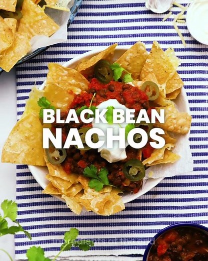 Simple Black Bean Nachos Vegetarian Recipe