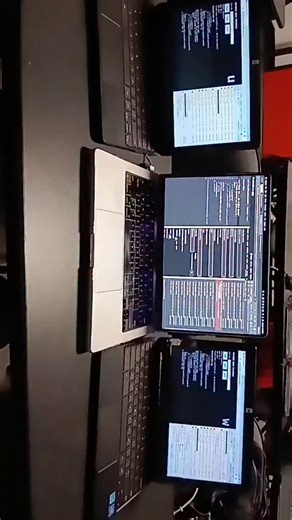 will on Instagram: "Chromebook studies #1: strudel remote sync Distributed jux rev example Can orchestrate strudel across multiple computers The center laptop sends code to be executed on the laptops to the left and right. No audio is coming from the center laptop. #strudel #livecoding #tidalcycles #generativeart"