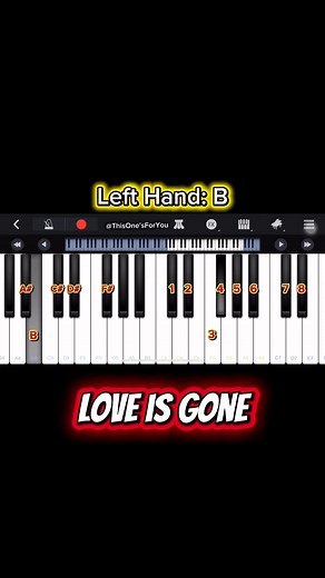 13K views · 188 reactions | Love Is Gone | Easy Piano Tutorial ✨ #fypシ゚viralシ #fblifestyle #highlights #reelsviralシ | This One’s For You | Facebook