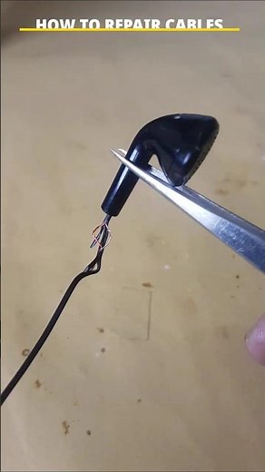 how to fix a broken headset cable near earplug