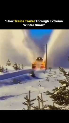 Wealth | Finance | Tech on Instagram: "This is how a winter train battles its way through massive snow drifts. What can shut down cars, trucks, and entire highways is just another day on the tracks for these engineering giants. Equipped with heavy-duty plows, reinforced fronts, and engines designed for raw power, these trains slice through snow walls towering several feet high. Each surge blasts snow into the air as they push forward—cutting straight through conditions that freeze everything els
