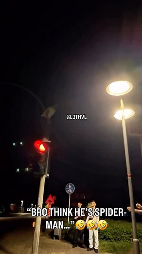 1.5K views · 2K reactions | “Wait… Y’ALL SEE THIS MAN DEFYING GRAVITY?! ” “BRO THINK HE’S SPIDER-MAN…”藍藍藍 “If this made you wheeze… FOLLOW for more chaos ” . . . #funnyfails #viralvideo #fyp | Leonardo T Bailey | Facebook