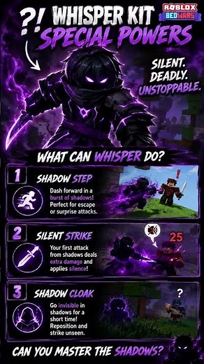 Whisper Kit in Roblox Bedwars #roblox #newupdateinrobloxbedwars