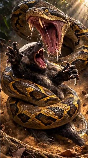 Honey Badger vs Giant Python – Epic 33-Second Battle in the Wild