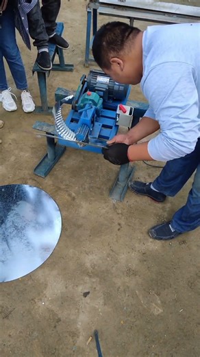 Automatic Sheet Metal Rolling and Flanging Machine in Action#youtubeshorts