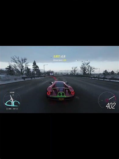 FORD GT vs SNOW - WHO WINS? #forza #racing #challenge #shorts