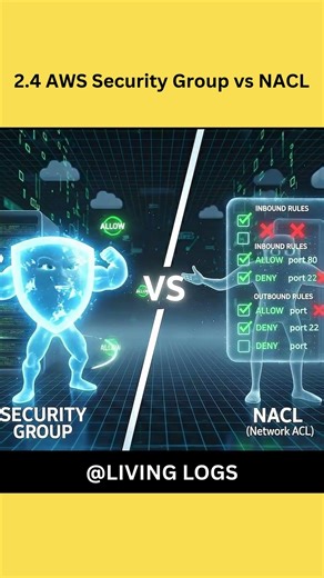 2.4 AWS Security Group vs NACL #aws #animation #datacenter