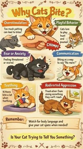 Why Cats Bite 🐱 #cat #catfacts