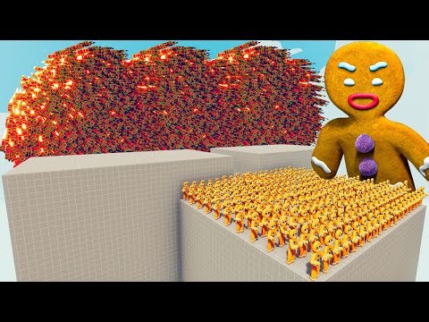 200x GINGERBREAD + 1x GIANT vs EVERY GOD - Totally Accurate Battle Simulator TABS
