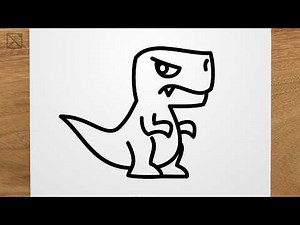 How to draw a T. REX step by step, EASY