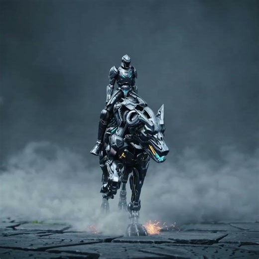 Robot Warrior is Coming with His Horse | Epic AI Cinematic | RDFX AI