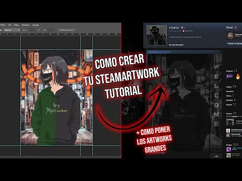 HOW TO CREATE A VERY EASY STEAM ARTWORK IN PHOTOSHOP+TEMPLATE+HOW TO PUT THEM IN YOUR STEAM PROFILE