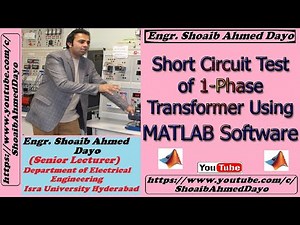 Short Circuit Test of Transformer using MATLAB Software | MATLAB Simulink Lab Experiment