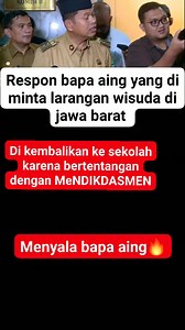 21K views · 22K reactions | Di sebut bertentangan larangan wisuda di jawabarat begini respon bapa aing#fyp #jangkauanluas #jawabarat | Nezha Chanell | Facebook