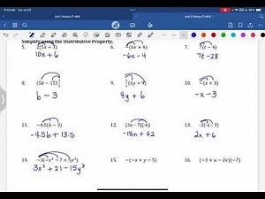 2.3 Distributive Property (7+8 Math Honors)