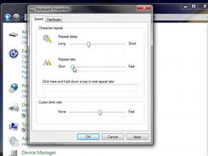 Windows 7 Change keyboard settings