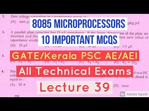 8085 Microprocessor Important Objective Questions Multiple Choice Questions Gate Kerala PSC AE AEI