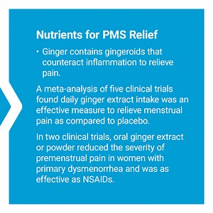 Ladies, share your best tips for PMS relief in the comments! ⬇️​ ​  In two separate clinical trials, daily use of ginger, and a combination of vitamin B6 and magnesium, have been shown to help relieve common PMS symptoms. | Life Extension | Facebook