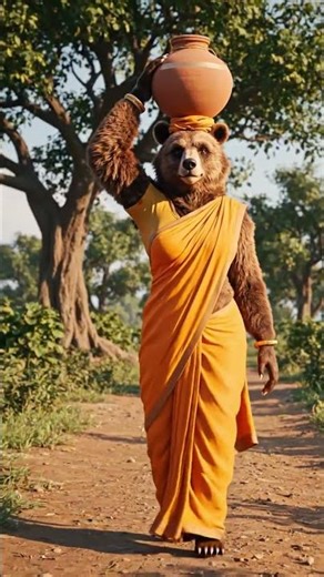 water carrier bear🦝#funny video # short video#