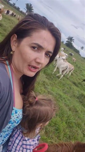 Peaceful Village Life With My Little One | Cows Grazing in Beautiful Countryside 🌿🐄 #villagelife