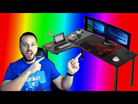 We Got A GAMING DESK! Setup & Review Eureka Ergonomic 60" L Shaped