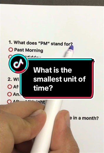 What is the smallest unit of time? #generelknowledge #synonyms #school #quiz #fyp