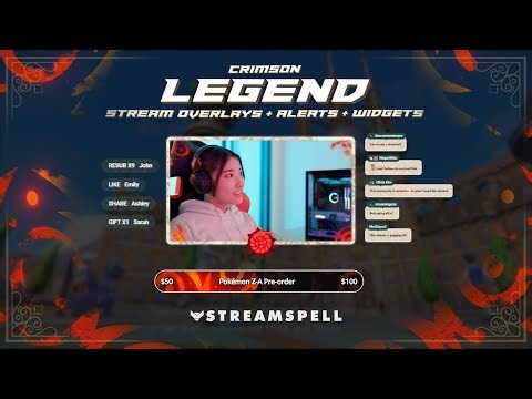 Pokémon Overlays & Widgets │ Alerts, Transition, Chat Box, Event List, Goal Bar │ OBS │Streamlabs │