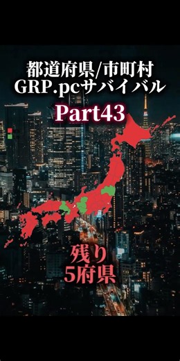 都道府県/市町村GRP.pcサバイバル！Part43 #地理系 #都市比較 #ルーレット対決