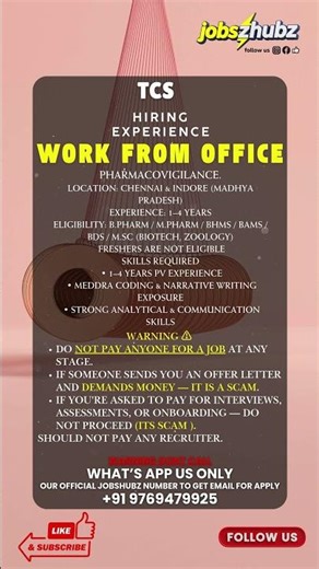 #tcs – Hiring Pharmacovigilance Associates Openings for experienced candidates in Pharmacovigilance.