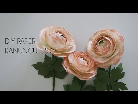 DIY Paper Ranunculus (How to make paper flower Cricut Maker)