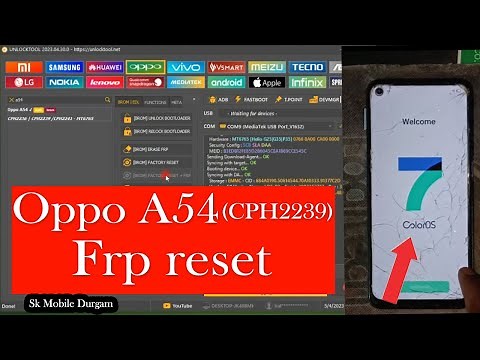 Oppo A54 ( CPH2239) Password & FRP Reset By Unlock Tool |oppo a54 frp unlock tool