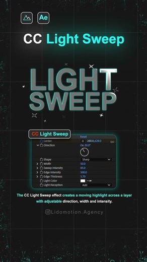CC light sweep motiongraphic tutorial