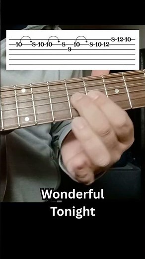 Wonderful Tonight Intro Guitar Tutorial