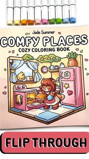 Jade Summer Coloring Books on Instagram: "📖 Comfy Places Flip Through | Comfy Places Coloring Book by Jade Summer 😍 Ready for your next coloring book? Search “Jade Summer” on Amazon. Link in bio. 💚 Remember to post with #jadesummer so we can see your completed pages. #coloring #coloringbook #adultcoloring #coloringtherapy #coloringforadults #coloringforgrownups #coloringmasterpiece #coloringbooksforadults #coloringcommunity #coloringaddict #colorwithme #relaxingvideos #satisfyingvideos #creat